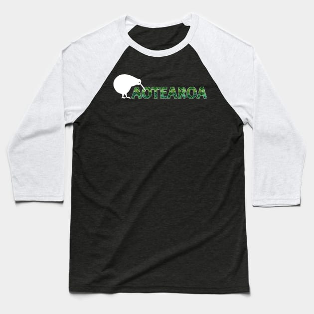 Aotearoa New Zealand Baseball T-Shirt by Olooriel